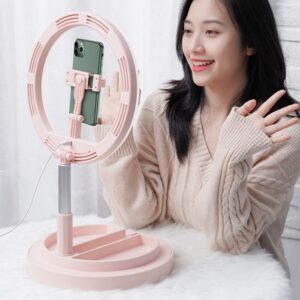 Portable desktop ring light
