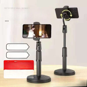 Black tabletop phone holder